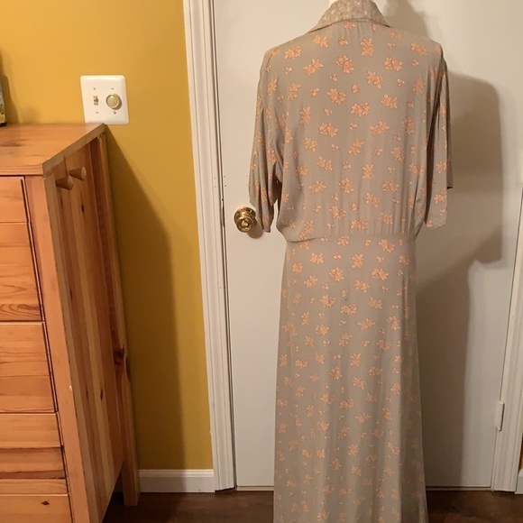Dress To Kill Vintage Floral Maxi Cottagecore Button Down Dress by Jane Mohr - Picture 3 of 13
